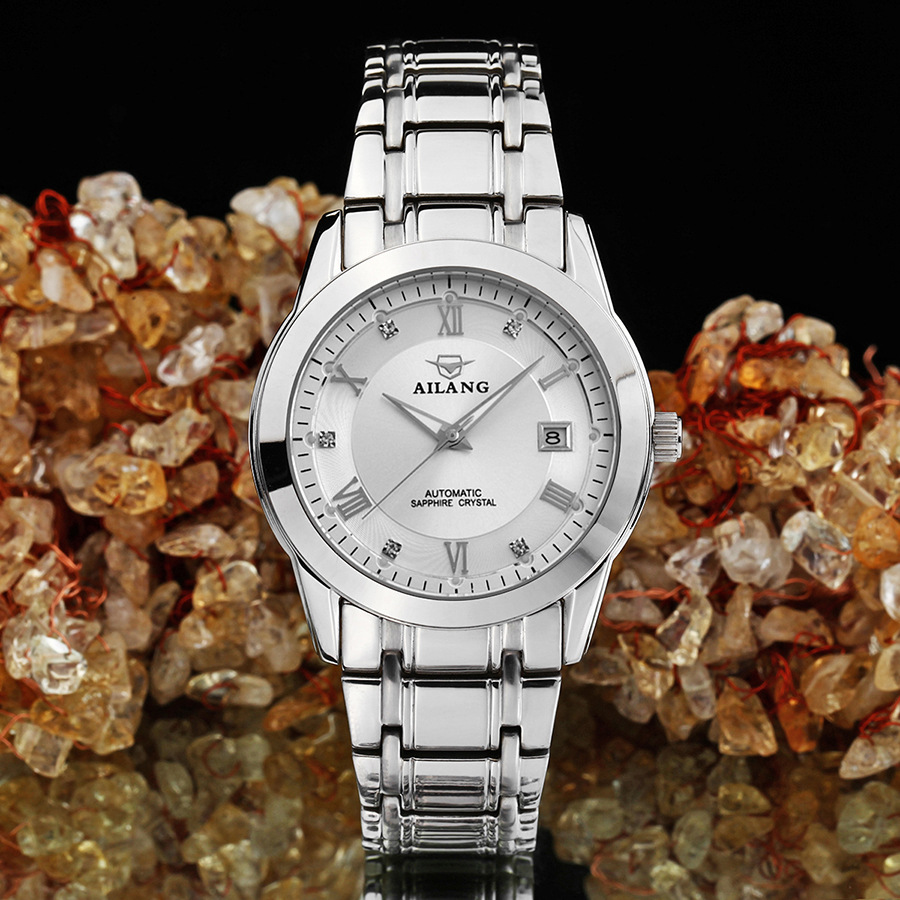 Ailang Men's Business Casual Stainless Steel Mechanical Watch