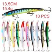 10 * Fishing Lures Hard Baits 3D Eyes 13.5cm 15.4g
