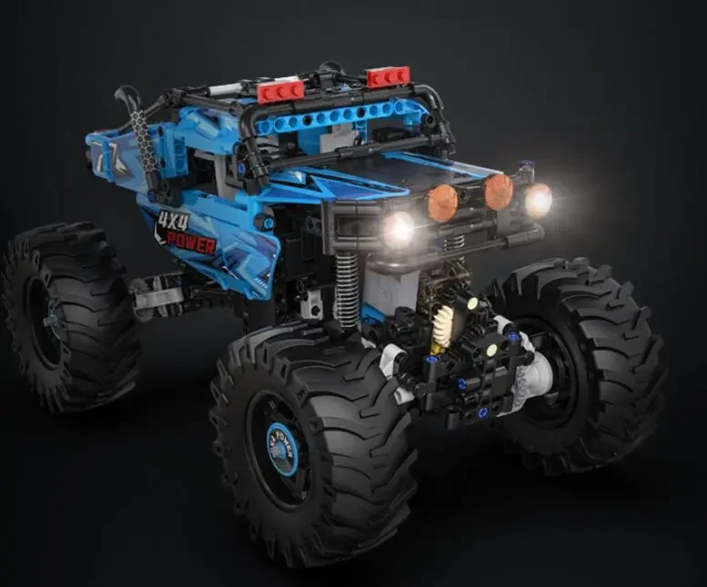 Remote Control Monster Rock Crawler Children's Assembled Unit Blocks On Wheels Toy