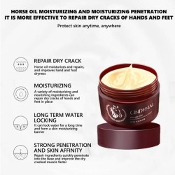 Horse Oil Hand and Foot Salve Cream  Natural Heel Repair Cream for Drying, Cracking, and Moisturizing