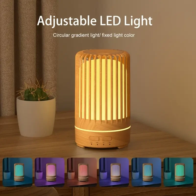 Soundwave Technology Aroma Diffuser Humidifier with 7-Color LED Lights USB Powered, Mini Essential Oil Diffuser for Bedroom, Office, Cafe & Yoga, Birdcage Design, Timer Setting, 150ml