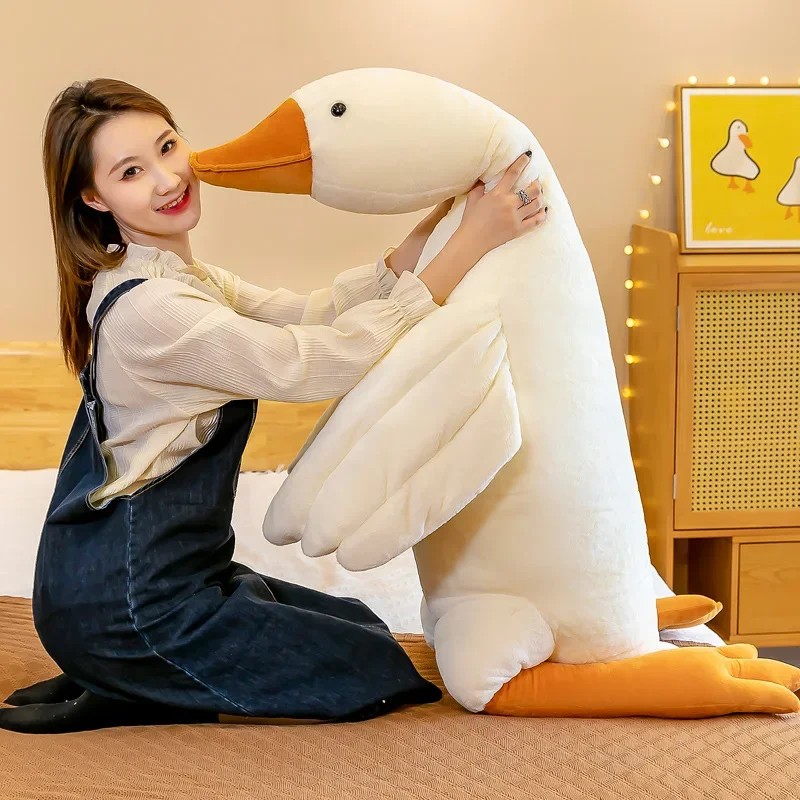 50cm Big White Goose Plush Doll - Soft Stuffed Animal Pillow