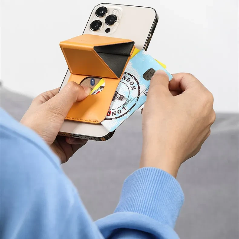 Magnetic Velcro Card Sleeve Invisible Folding Bracket