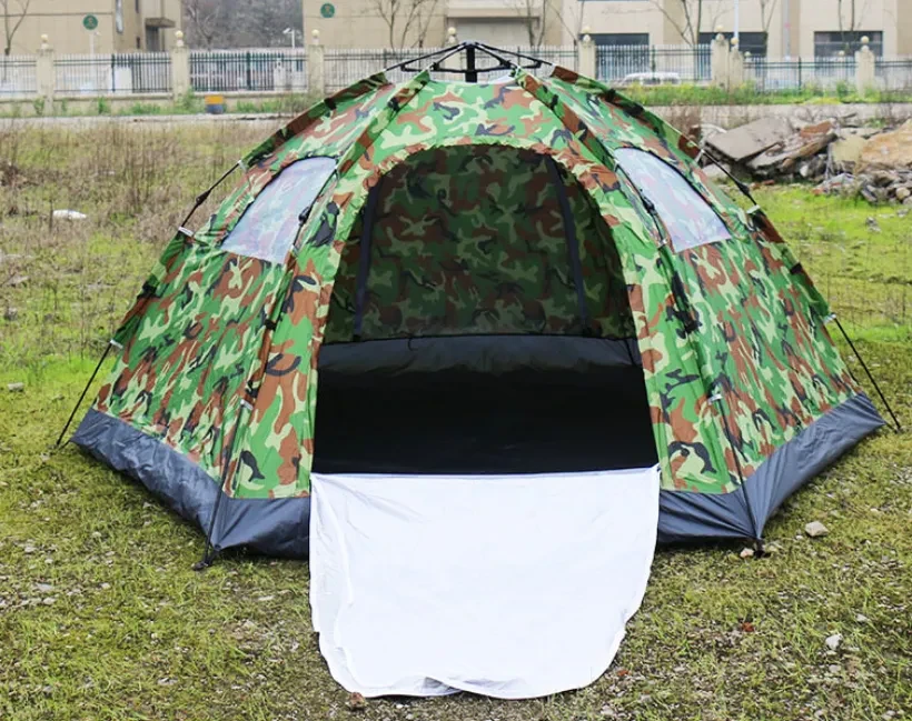 Automatic tent outdoor, 6-8 people, many people, single layer, multi people tent camping, camping trip, factory direct sales