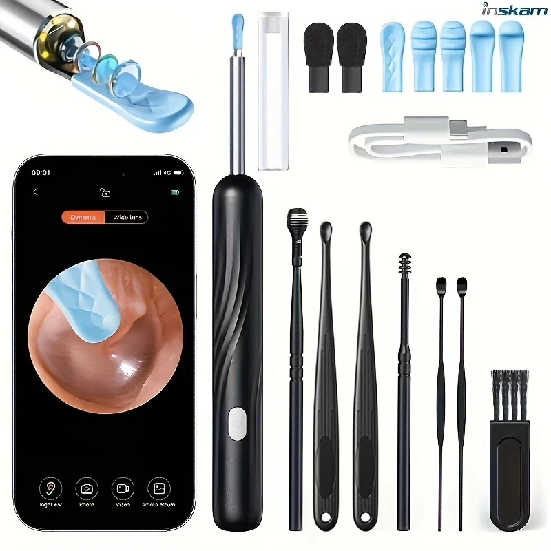 Rechargeable Earwax Removal Tool with Camera and Light