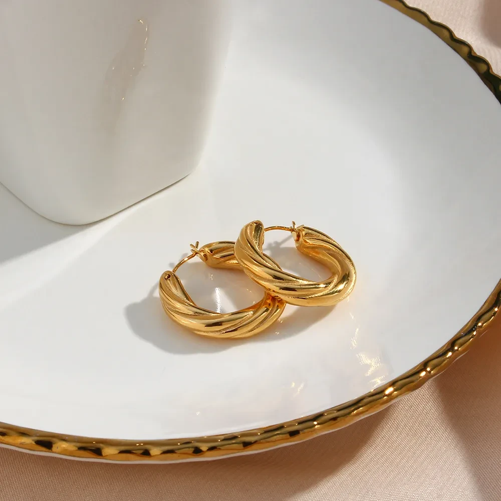 Denisse Twisted Hoop Earrings