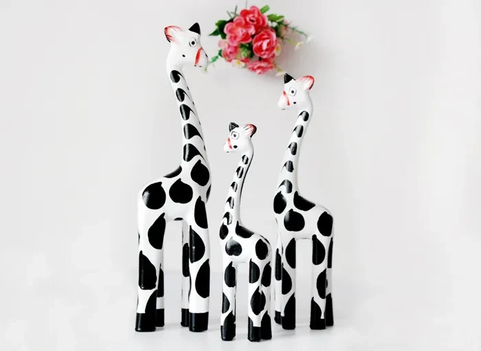 European Animal Ornaments Wooden Craftwork