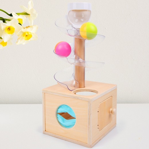 Children's Rotating Track Ball Rolling Music Slide Rolling Sound Building Block Toys