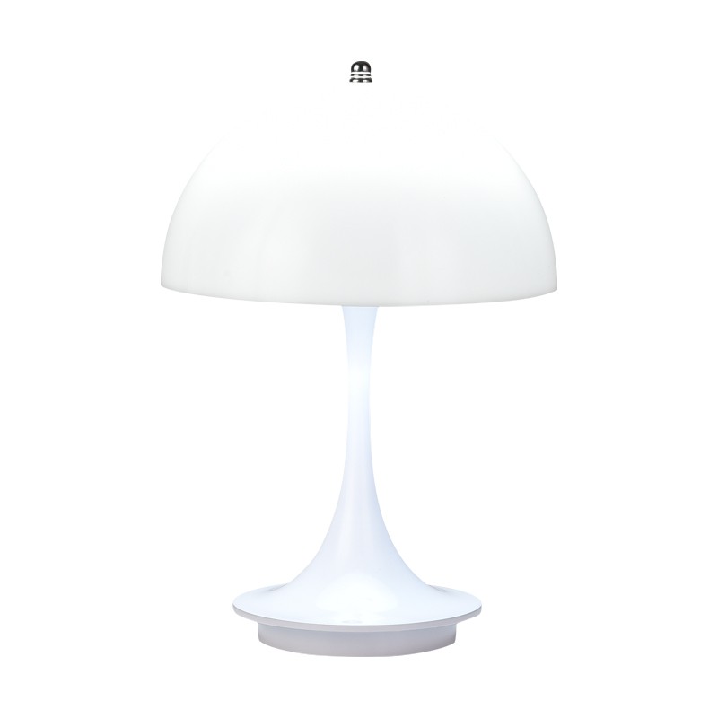 LED Mushroom Small Table Lamp - Portable USB Charging Dimmable Flower Bud Lamp for Bedroom Bedside