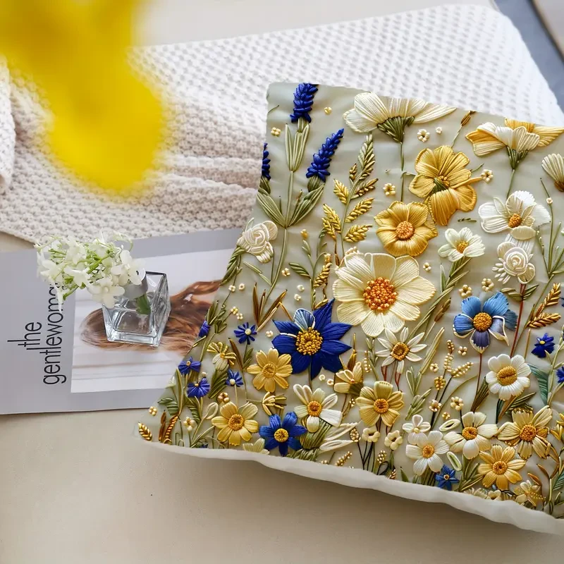 Tranquil Decor Ultra-Soft Floral Pillowcase Stylish and Comfortable Home Accent