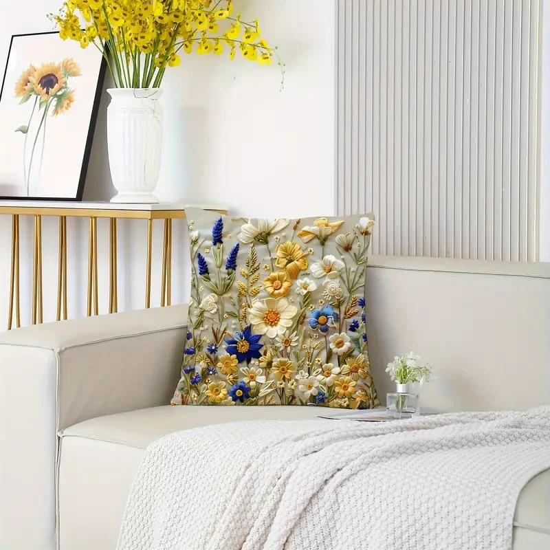 Tranquil Decor Ultra-Soft Floral Pillowcase Stylish and Comfortable Home Accent