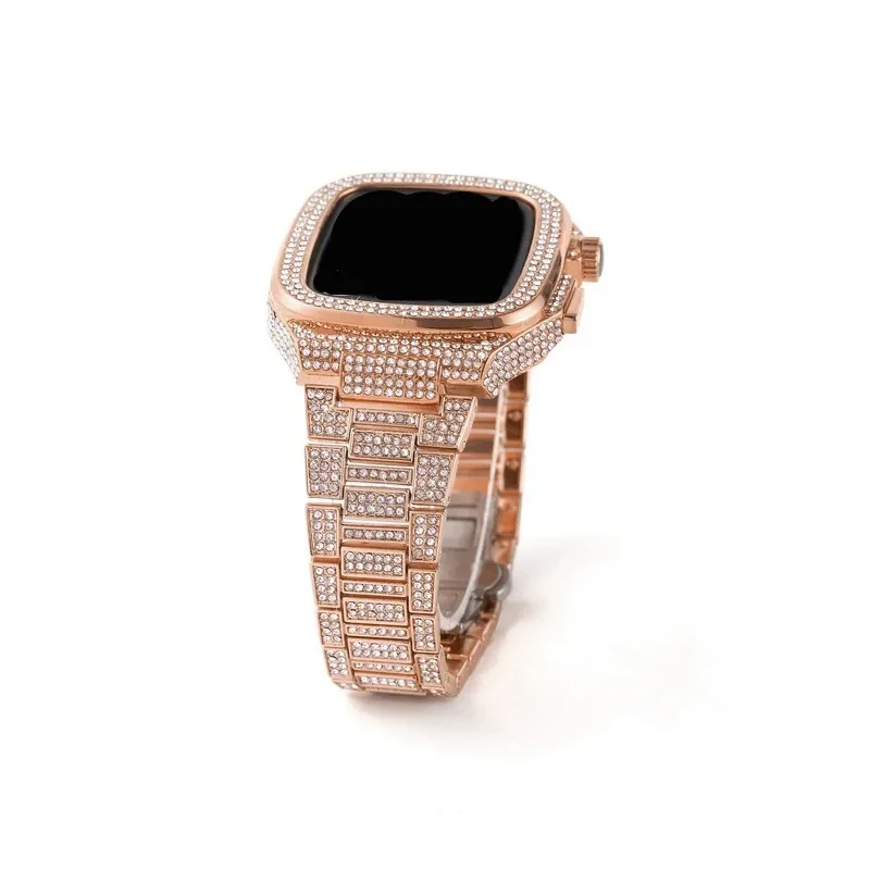 Geometric Pattern Metal Fashion Smart Watch Strap