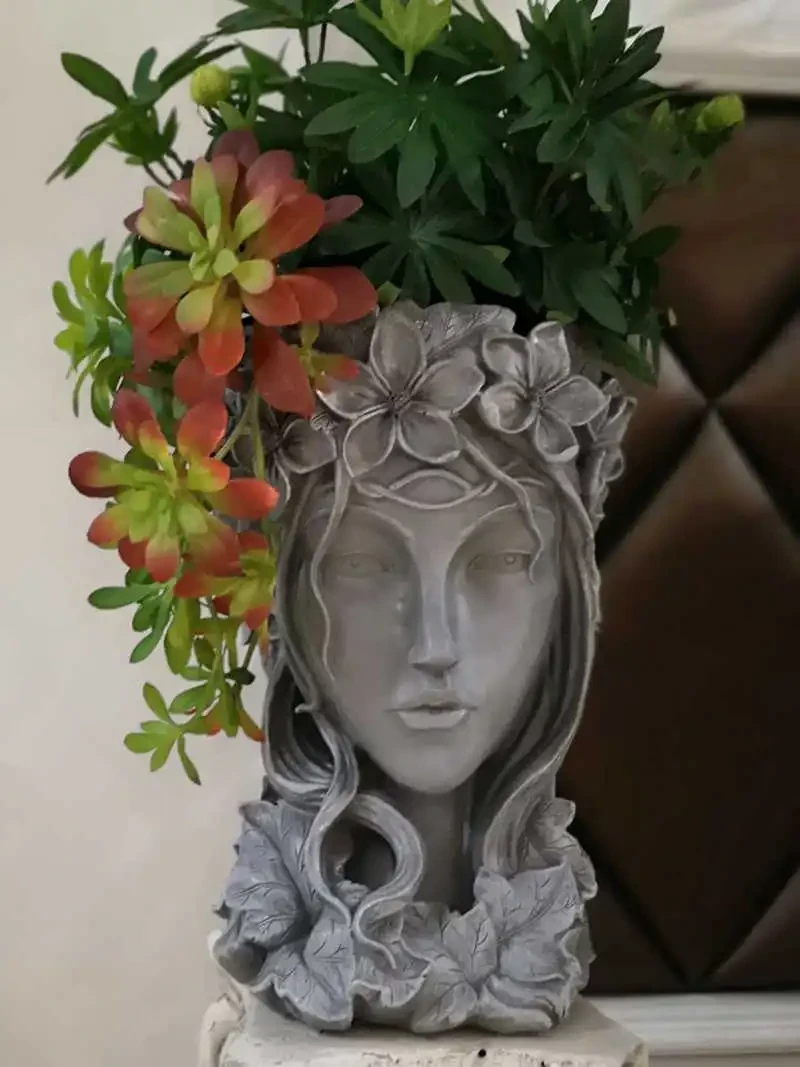 Goddess Head Greek Large Succulents Large Caliber Creative Nordic Venus Statue Balcony Decoration