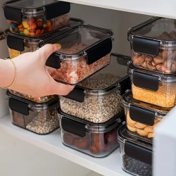 16oz BPA-Free Plastic Food Storage Containers with Leakproof Lids (4-Pack)  Ideal for Meal Prep, Lunch, Fruits & Snacks  Durable, Stackable, Dishwasher Safe