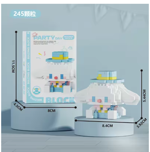 keeppley Sanrio Hello Kitty Anime Figure Building Blocks My melody Kuromi Assembled Model Dolls Cinnamoroll Children Gifts