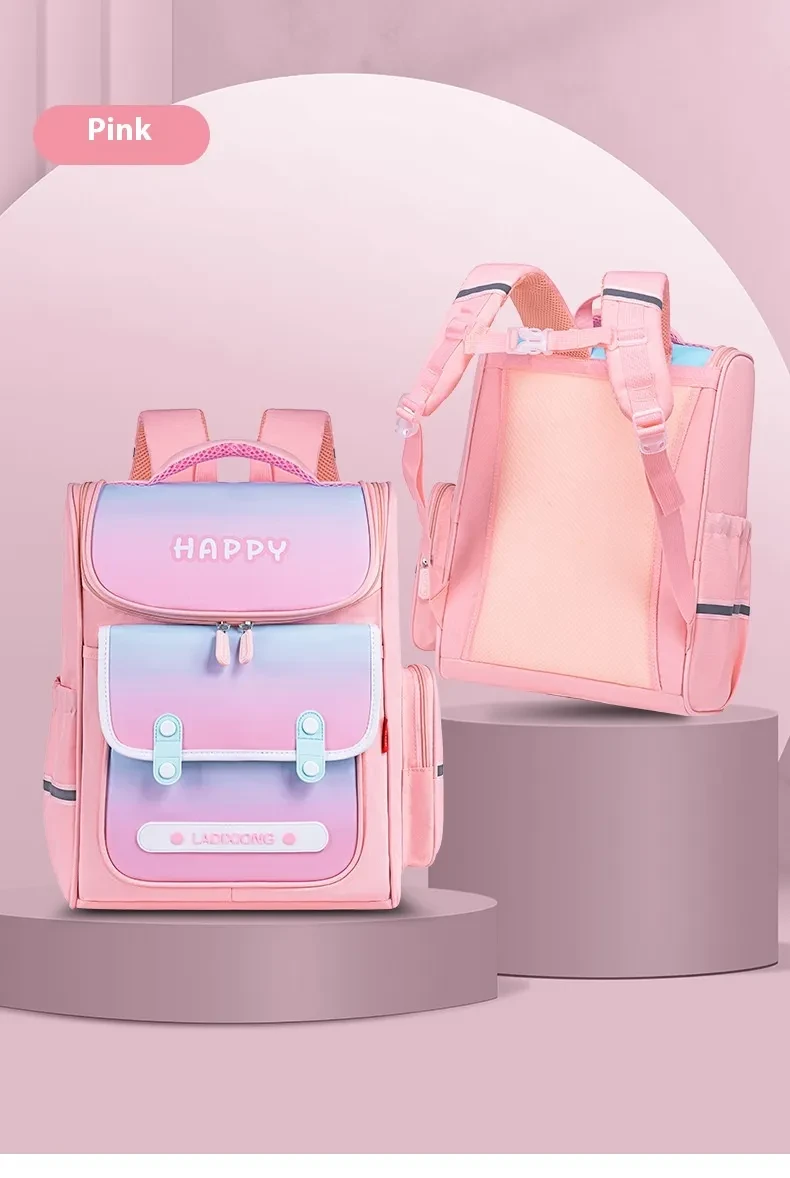 British Style Lightweight And Large Capacity Spine Protection Children's Schoolbag