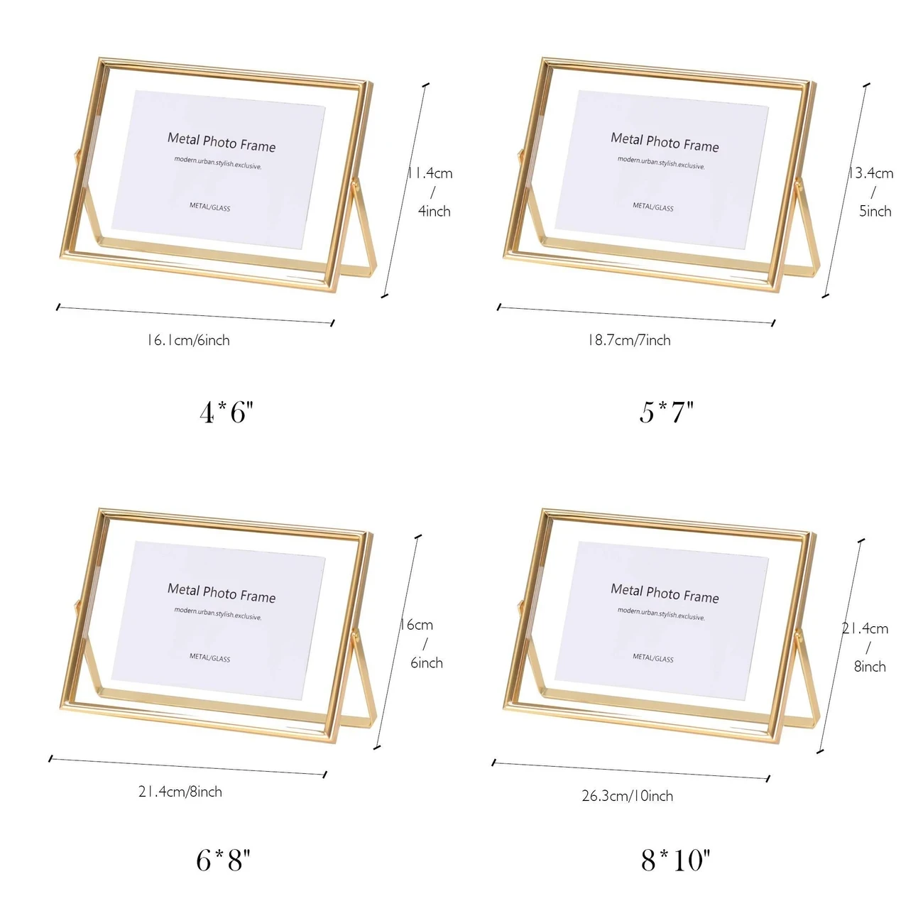Elegant Golden Floating Photo Frame A Stunning Display for Your Cherished Memories