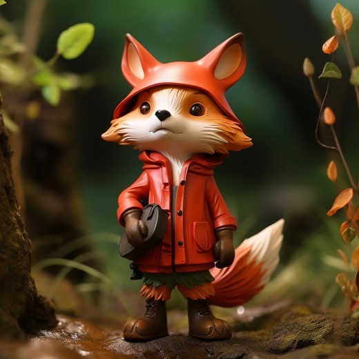 Fox Table Decorations Living Room TV Cabinet