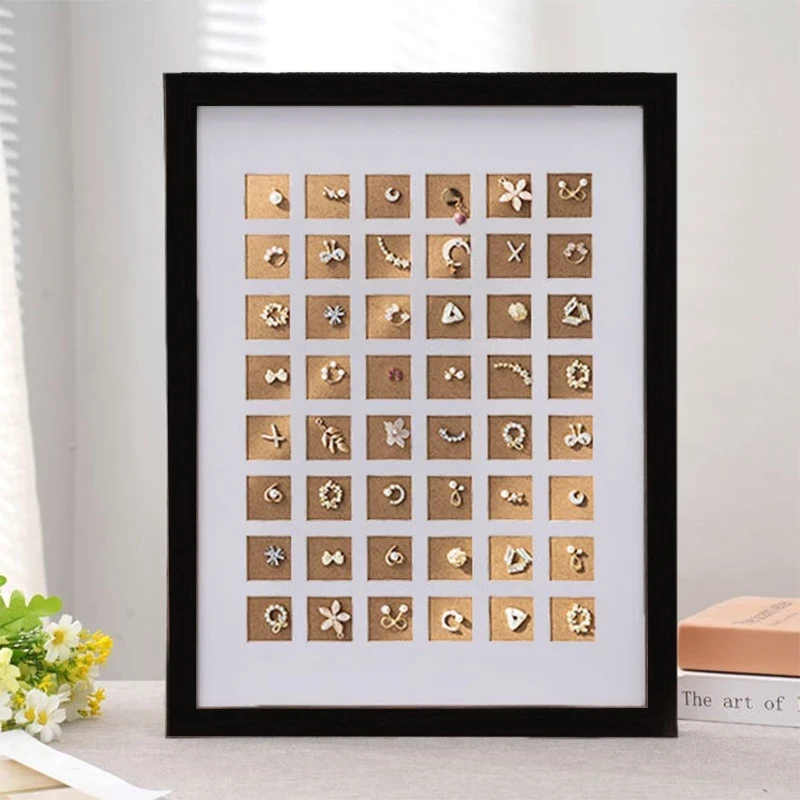 Photo Frame Collage Customizable 48-Photo Picture Frame Solid Wood & HD Glass Vertical Oblong Casual Frame, Perfect for Mother's Day, Anniversaries & Home Decor