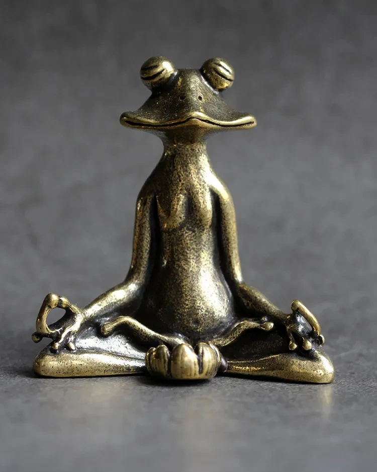 Ancient frog incense insert copper tea pet jewelry craft gift