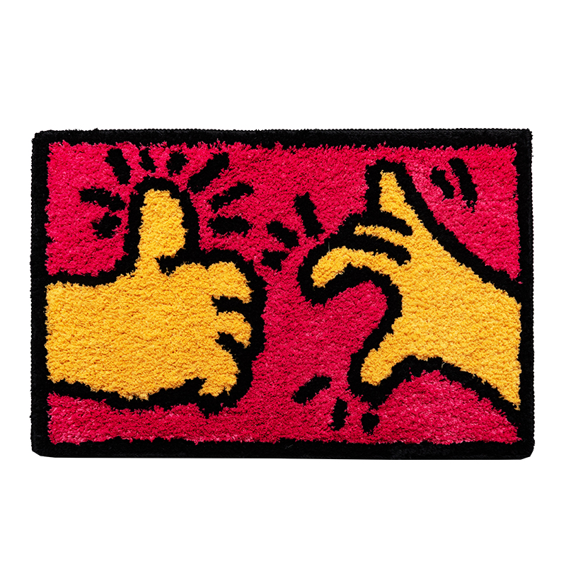 Small Animal Bedside Plush Bedroom Hippo Carpet