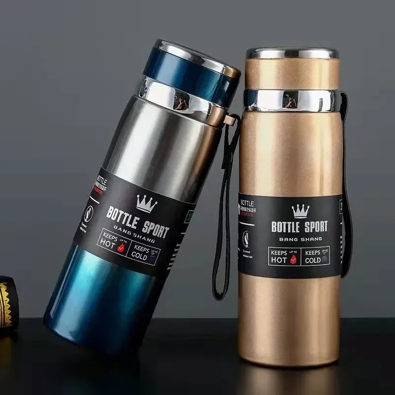 1L Stainless Steel Thermal Water Bottle - Hot & Cold Vacuum Flask