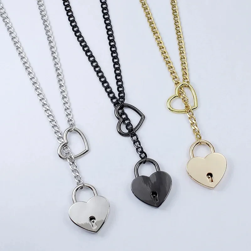 Heart O-Ring Lock Cuban Chain Necklace