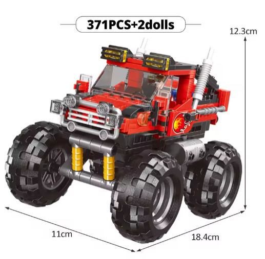 ZKZC Technical Off-road Racing Vehicle Truck Car Model Building Blocks City Monster Trucks Bricks Toys For Children Gift