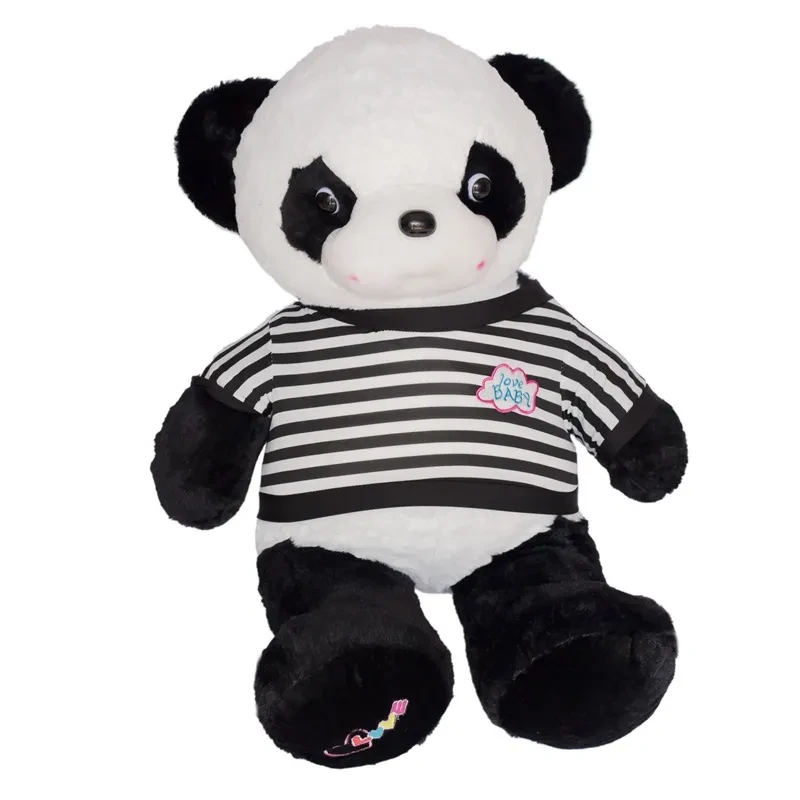 Black and white striped panda plush toys