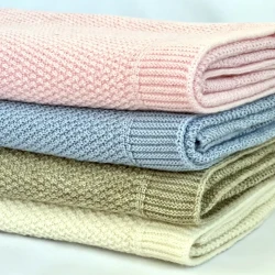 Premium Merino Purl Pattern Blanket