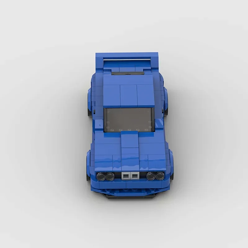 Mini Blue Sports Car Building Block Set