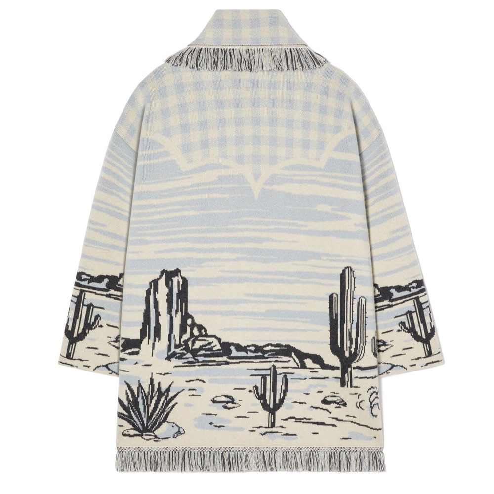 WQJGR Cardigan Sweater Women Wool Knitted Tassel Doodle Jacquard Loose Full Sleeve High-Quality Cashmere Winter Jacket