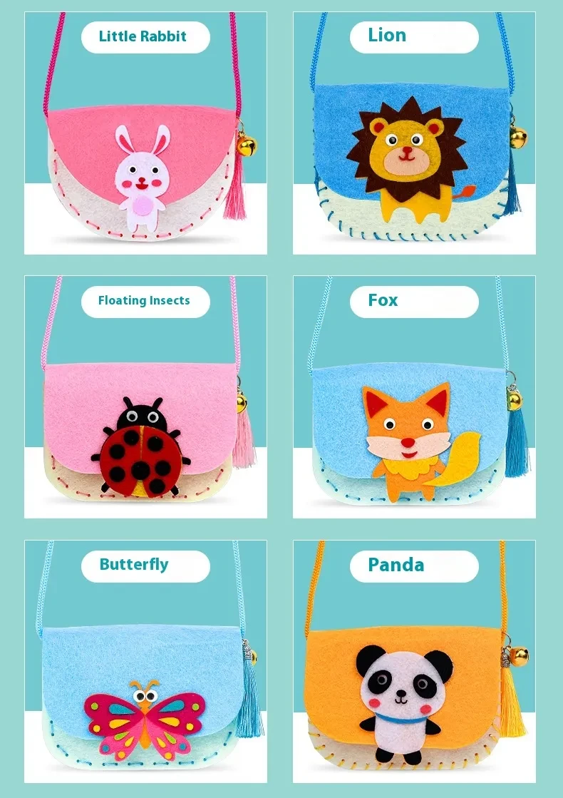 Cartoon Non-woven Bag Kindergarten Paste Material Package Educational Toys