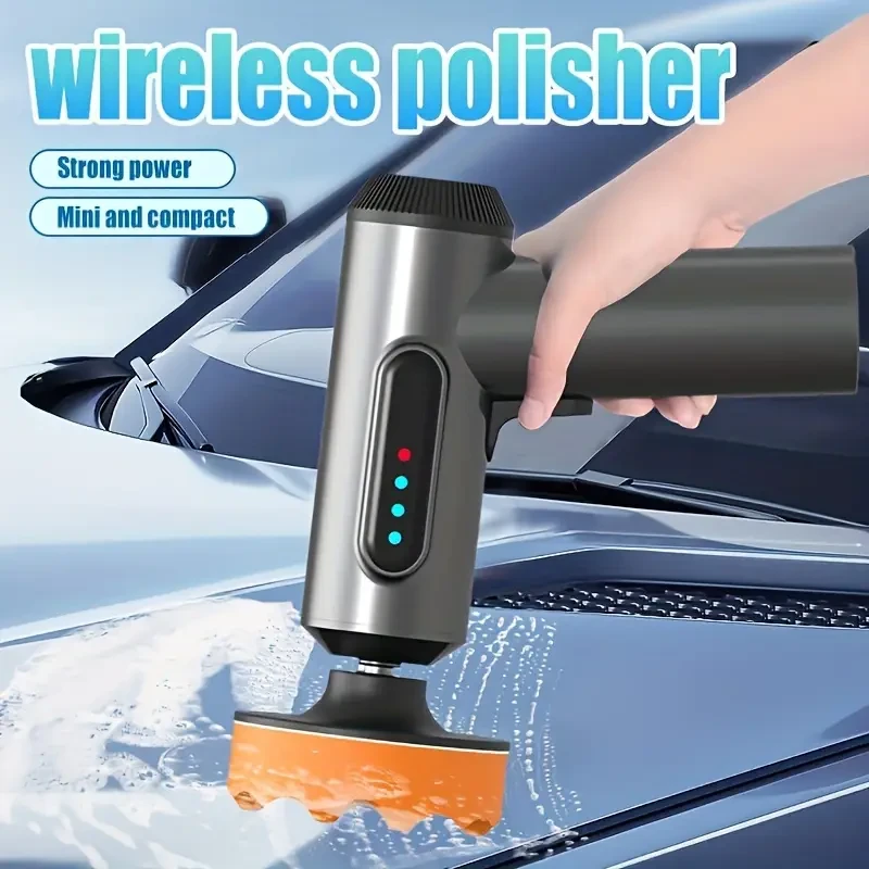 USB Rechargeable High-Speed Electric Car Waxing & Polishing Tool with Digital Display