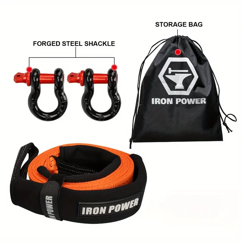 6 Meter Towing Rope Emergency Tow Straps Kit