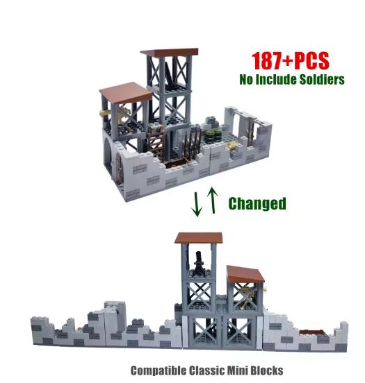 WW2 Military Construction Building Blocks Toys for Boys Christmas Birthday Gift Compatible Technical Transformed Weapon Blocks