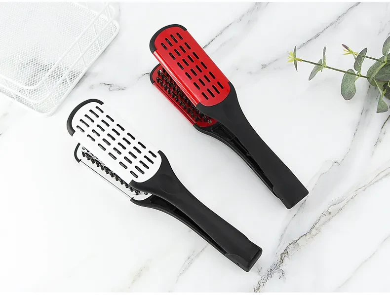 Hairdressing Clamp Comb Bristle Straight Hair Styling Straight Straight Hair V-shaped Comb