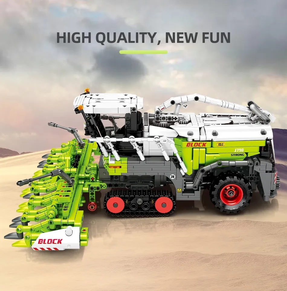 Farm Corn Harvester Puzzle Children's Building Block Toys