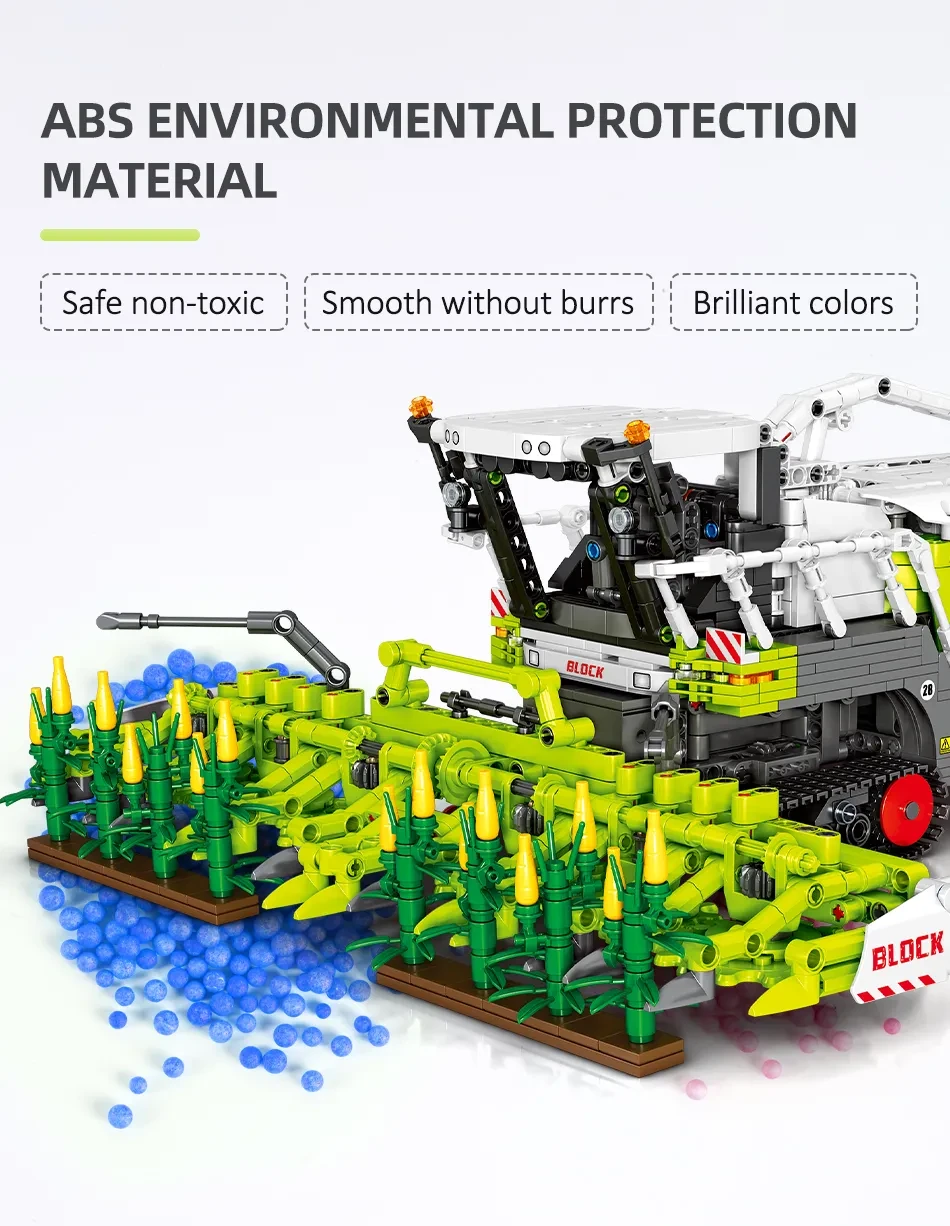 Farm Corn Harvester Puzzle Children's Building Block Toys