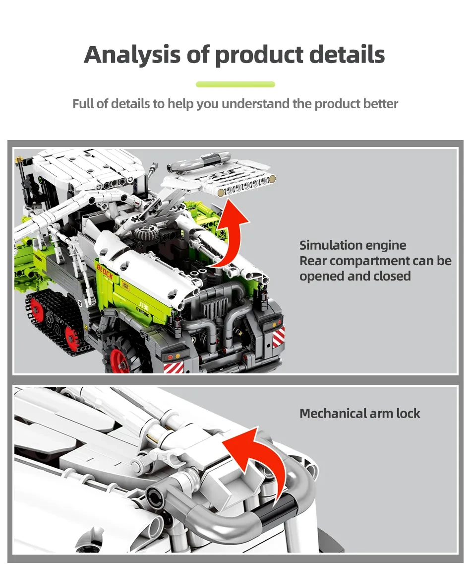 Farm Corn Harvester Puzzle Children's Building Block Toys