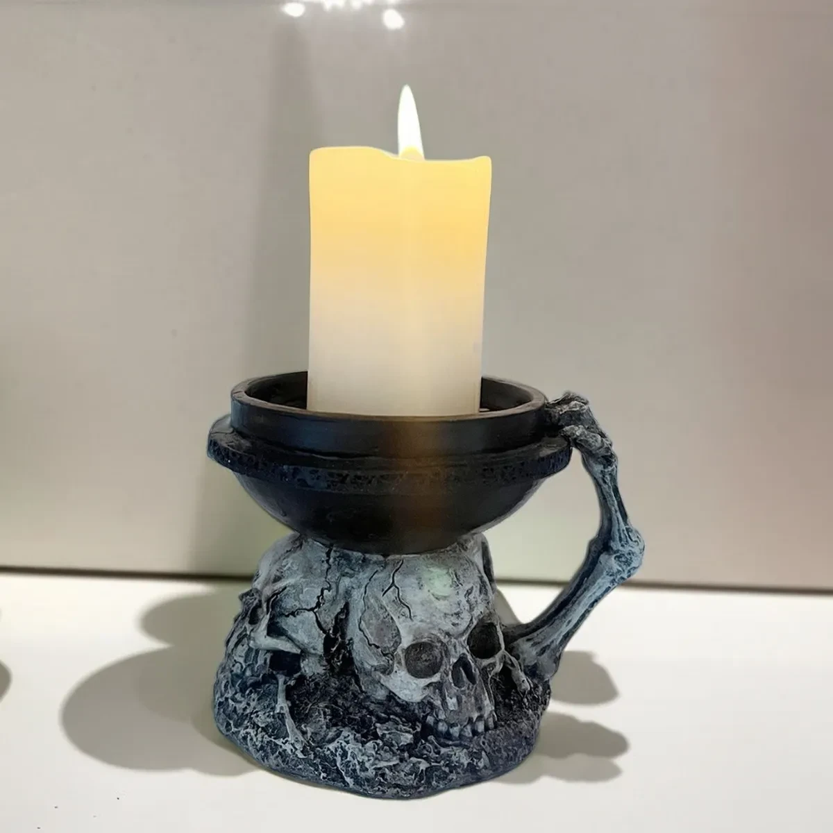 Skull Resin Candlestick Party Home Decoration