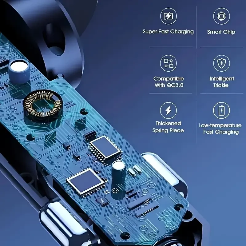 YITUMU Retractable Car Charger with Retractable Cable (80.01 cm) 66W