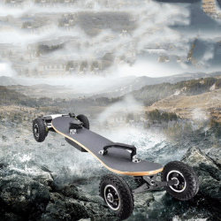 Electric Scooter with Wood Finish & Independent Shock Absorbers