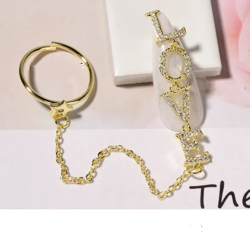 Love Chain Nail Decoration Accessories Manicure