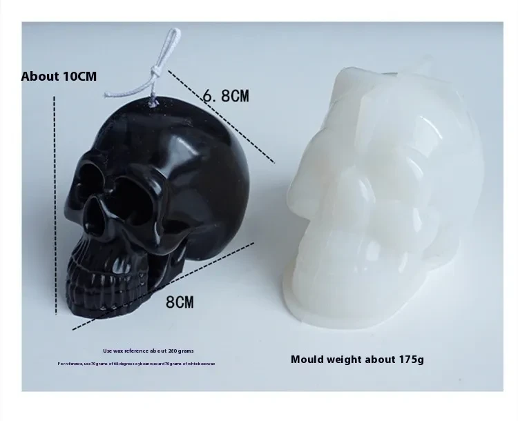 Halloween Skull Easter Candle Mould