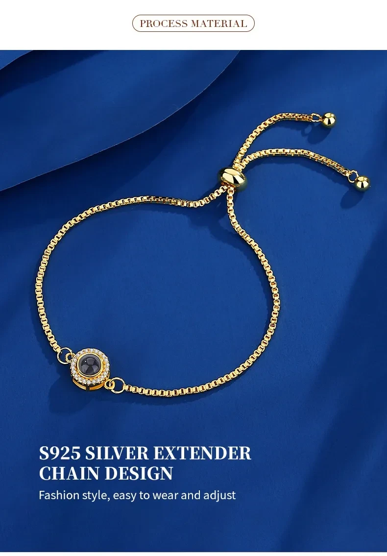 Projection Handpiece Color Picture Photo Nano I Love You Bracelet