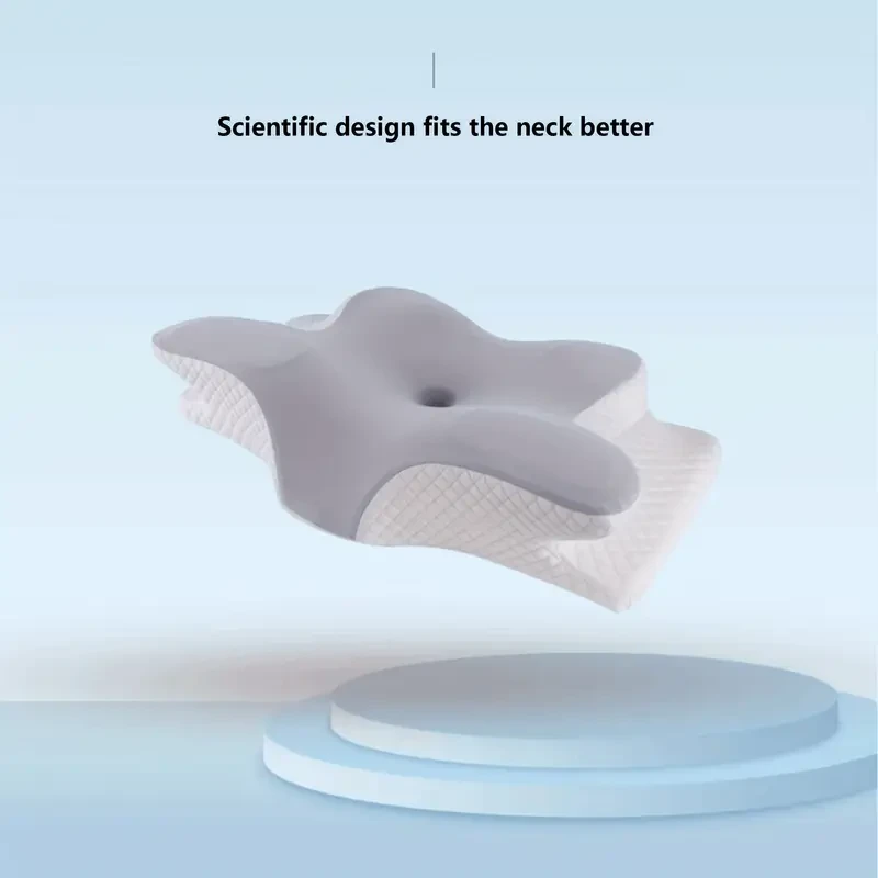 1pc Cervical Pillow, Slow Rebound Cool Soft Pillow, Ergonomic Orthopedic Sleep Neck Contour Support Pillow Side Sleep, Orthopedic Support, Machine Washable Pillow Cover - Very Suitable For Sleep