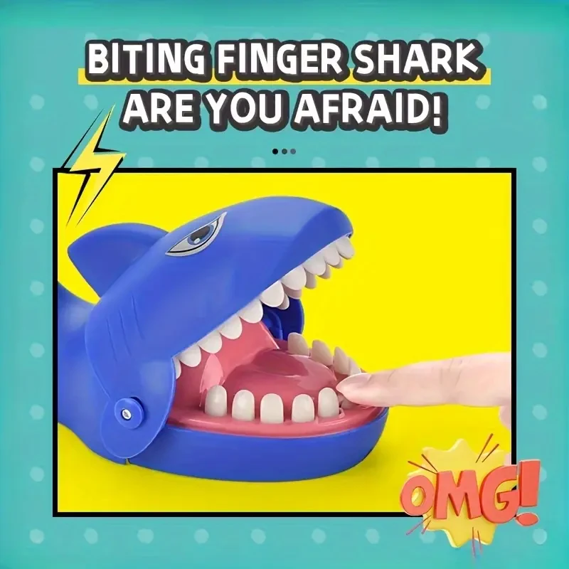 Blue Shark Finger Bite Game Toy