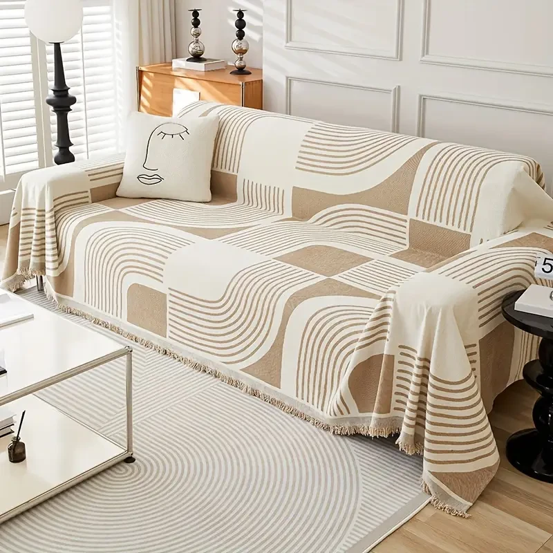 Bohemian Chic Sofa Cover with Tassels