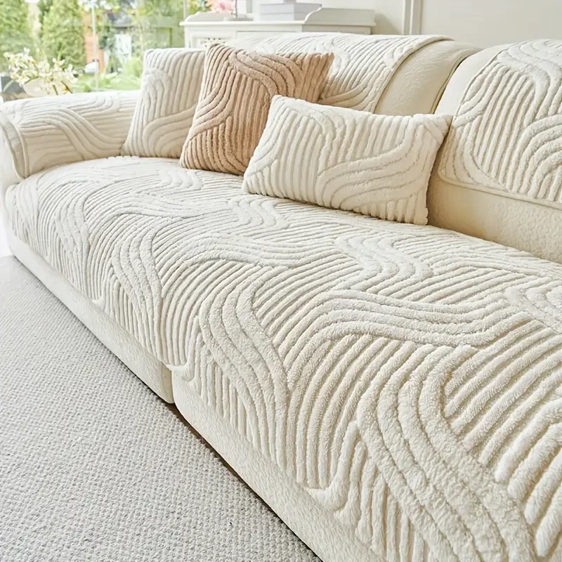 Plush Non-Slip Sofa Cover